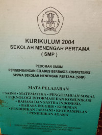 Image of Kurikulum 2004 Sekolah Menengah Pertama