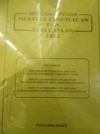 Image of Keputusan-keputusan Menteri Pendidikan Dan Kebudayaan 1993