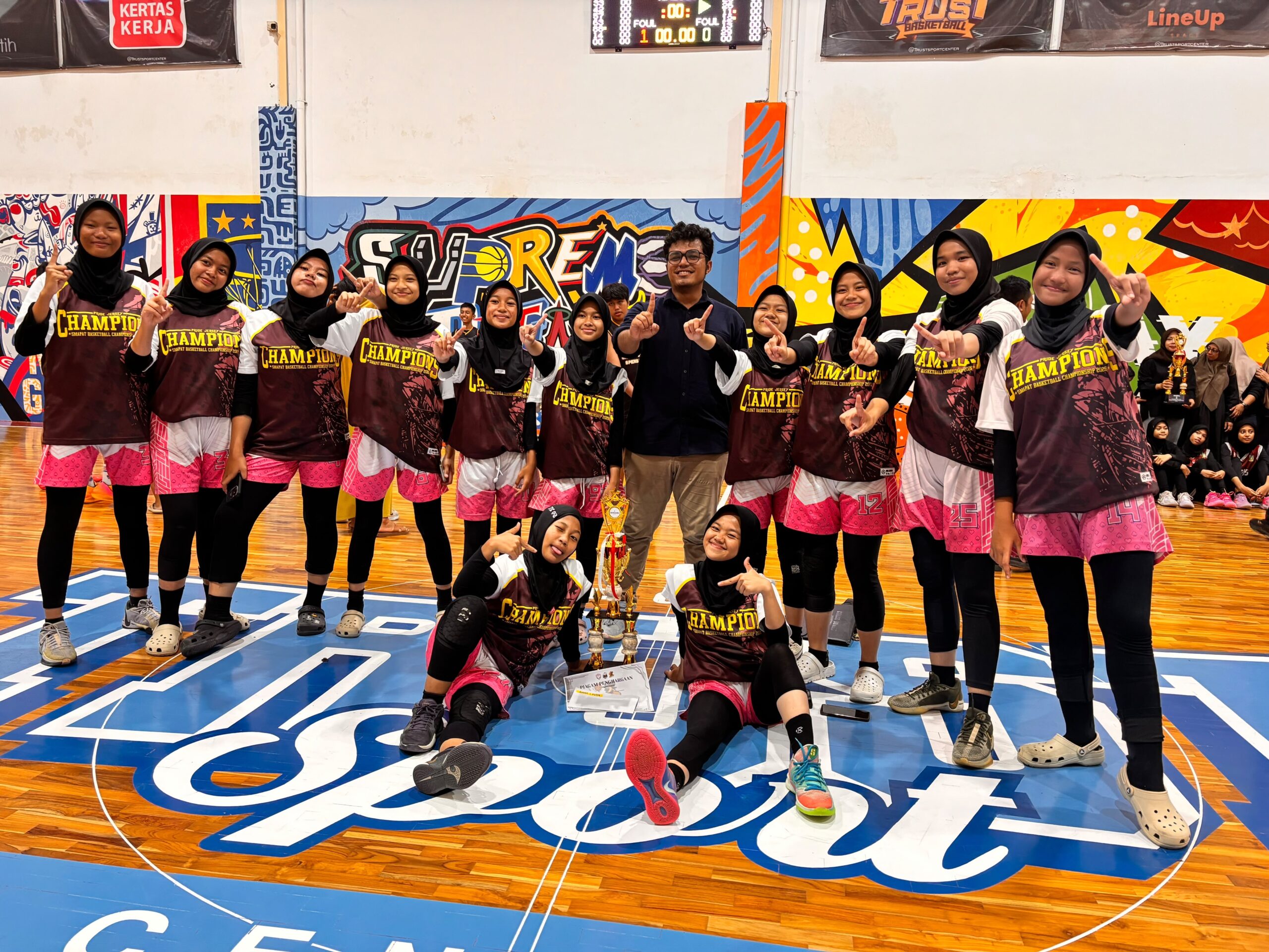 Tim Basket Putri SMP Ihsaniyah Tegal Juara Smapat Basketball Competition 2026